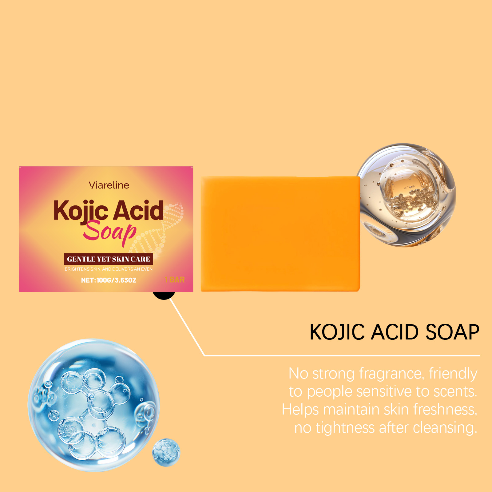 Kojic Acid Body Soap -Gently C - đánh giá và giá Kojic Acid Soap
