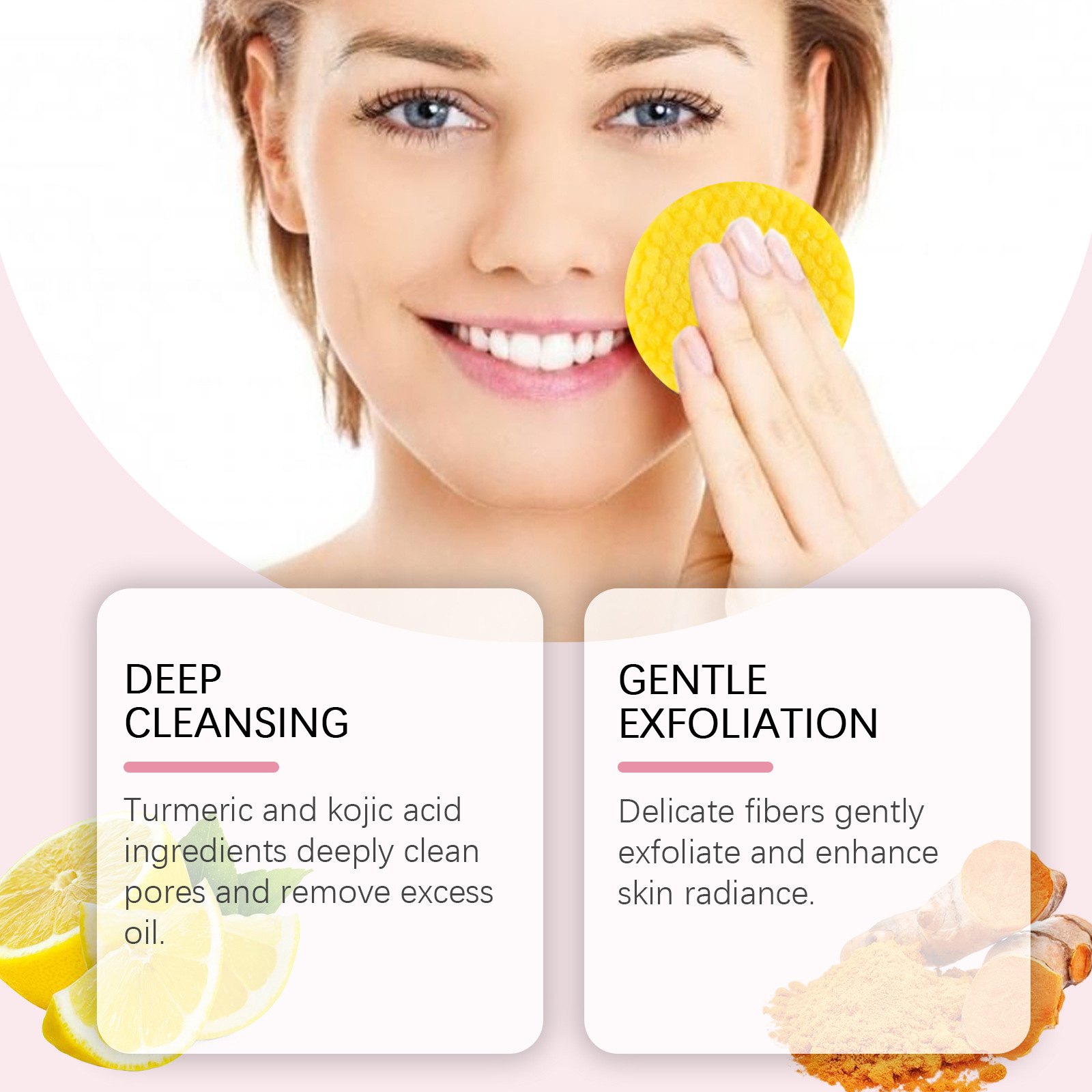 Turmeric Facial Cleanser Pads  - đánh giá và giá Kojic Acid Soap
