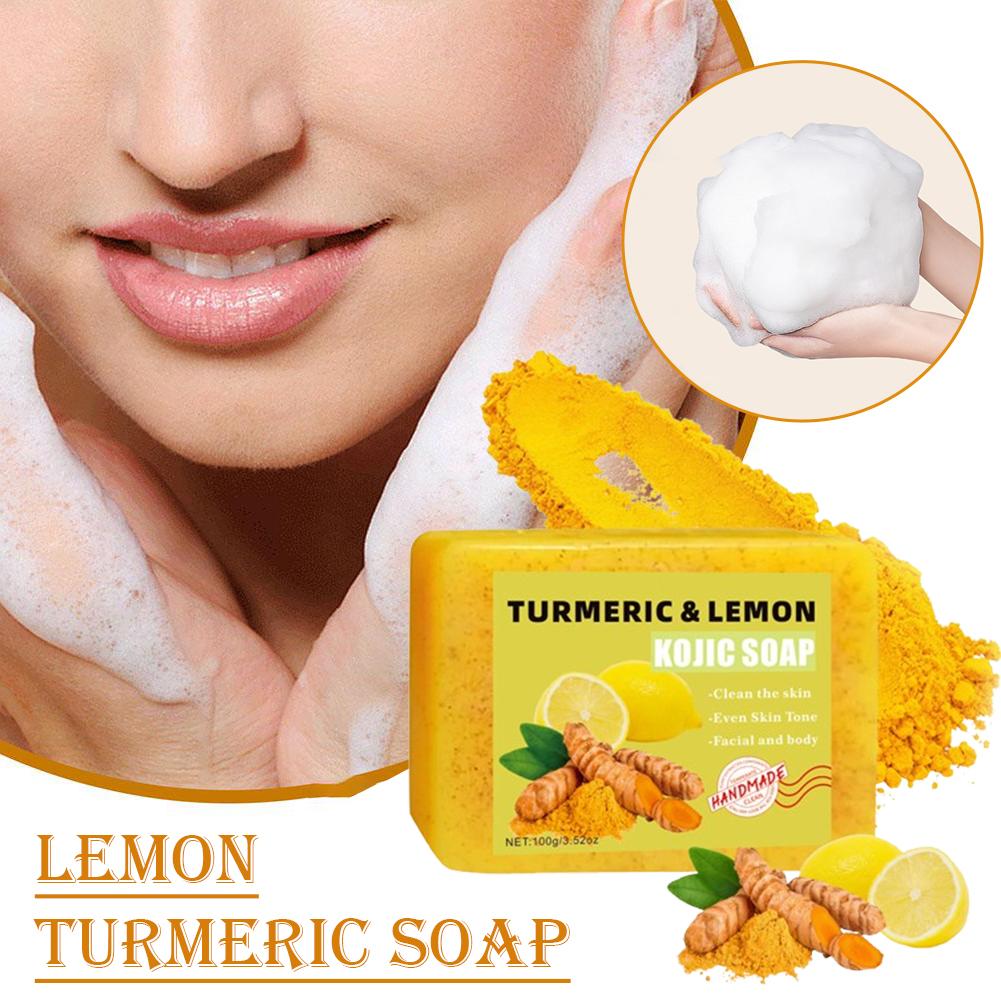 1/2PCs Lemon Turmeric Kojic Ac - đánh giá và giá Kojic Acid Soap