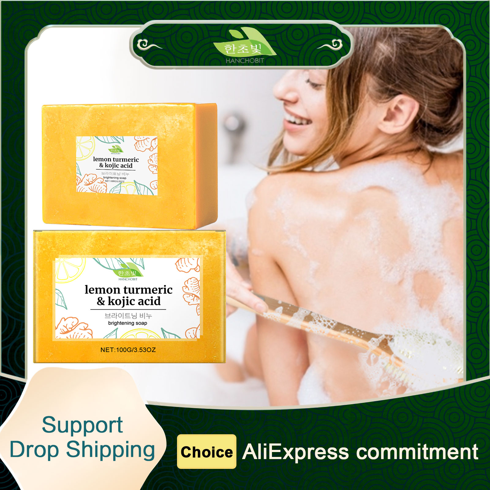 Hanchobit Lemon Turmeric Kojic - đánh giá và giá Kojic Acid Soap