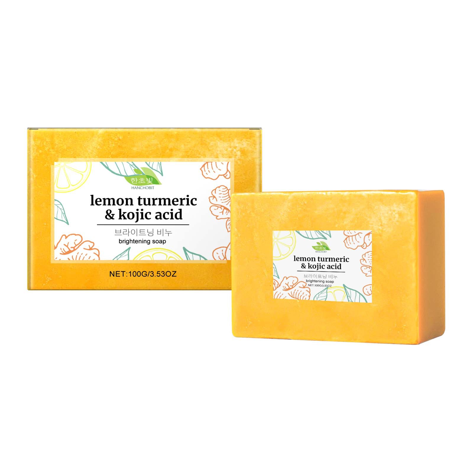 Hanchobit Lemon Turmeric Kojic - đánh giá và giá Kojic Acid Soap