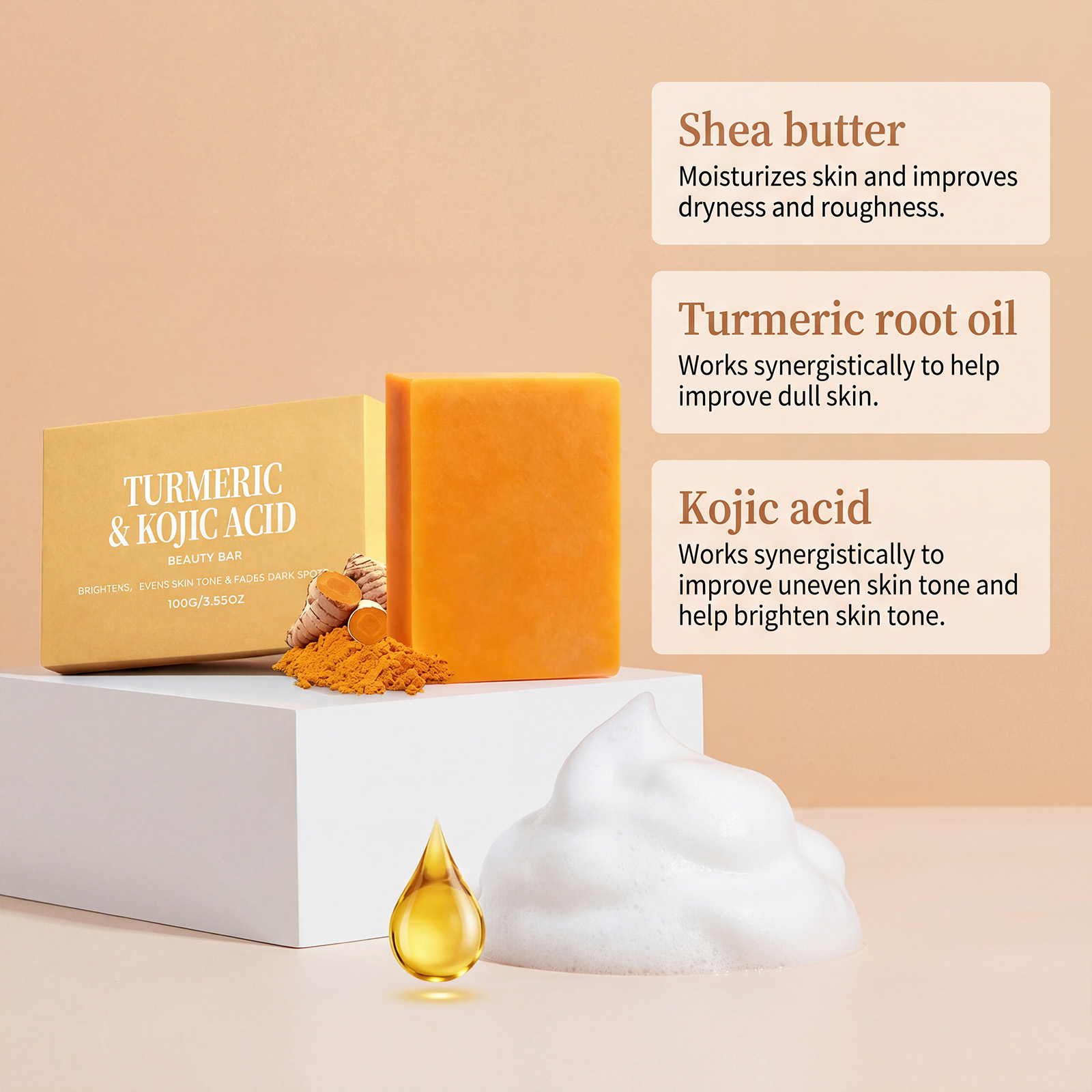 Turmeric Kojic Soap Exfoliatin - đánh giá và giá Kojic Acid Soap