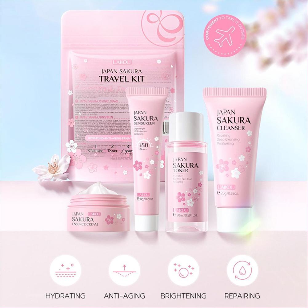 Sakura Skin Care Set facial Cl - đánh giá và giá Skincare Routine